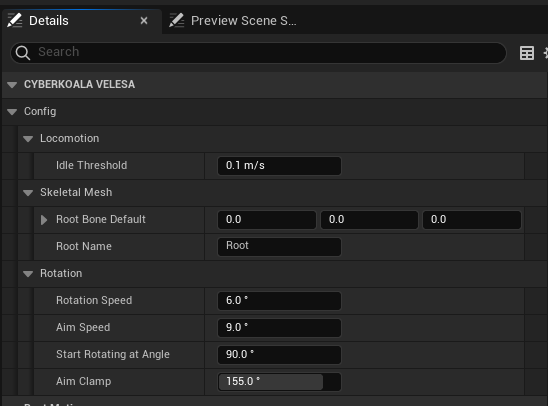 Anim Instance Settings