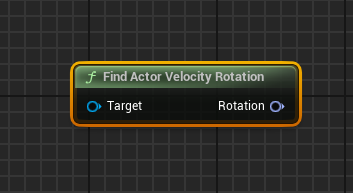 Find Actor Velocity Rotation